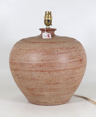 Lot 8 - A contemporary terracotta table lamp, of...