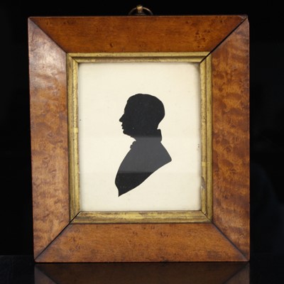 Lot 502 - A late Victorian silhouette portrait of a...
