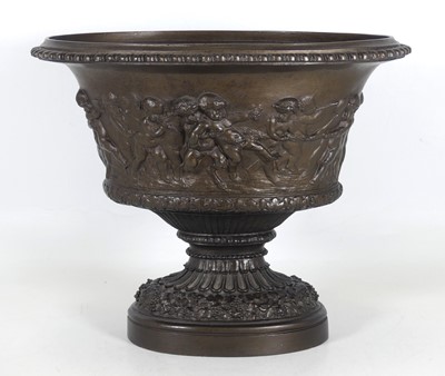 Lot 19 - A reproduction bronzed composite neo-classical...