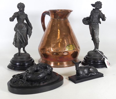 Lot 25 - A pair of early 20th century spelter figures...