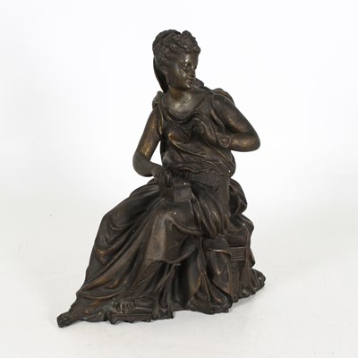 Lot 39 - A late 19th century French spelter figure of a...