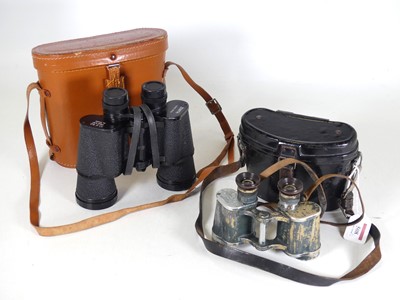 Lot 508 - A pair of WWII era German Dienstglas 6x30...