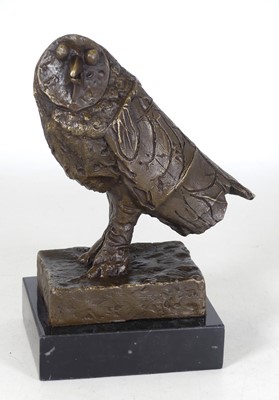 Lot 492 - A contemporary bronzed figure of a stylized...