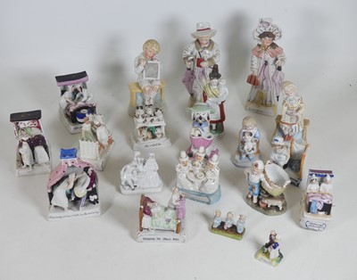 Lot 57 - A large collection of Victorian china fairings,...