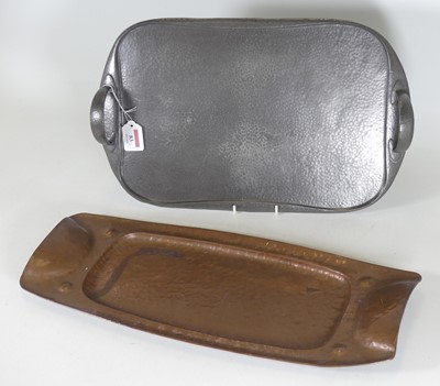 Lot 83 - A Liberty Tudric pewter twin-handled tray,...