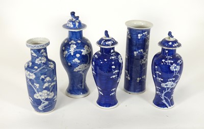 Lot 98 - A collection of Chinese porcelain prunus wares,...