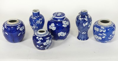 Lot 100 - A collection of Chinese porcelain prunus wares,...