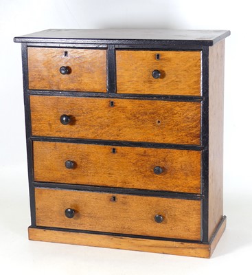 Lot 101 - An early 20th century oak table-top chest,...