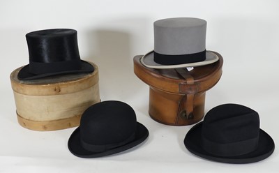 Lot 102 - A gentleman's grey top hat, by Woodrow,...