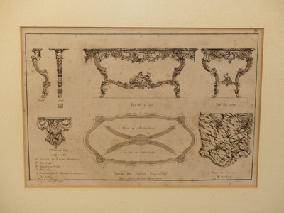 Lot 1050 - A set of six 18th century French monochrome...