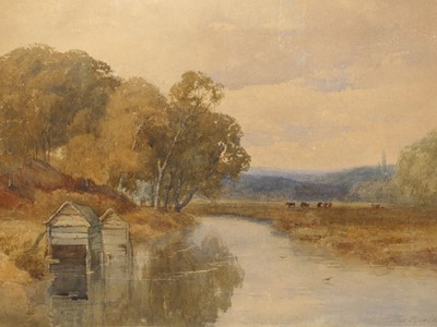 Lot 1053 - Thomas Pyne (1843-1935) - The River Rother at...