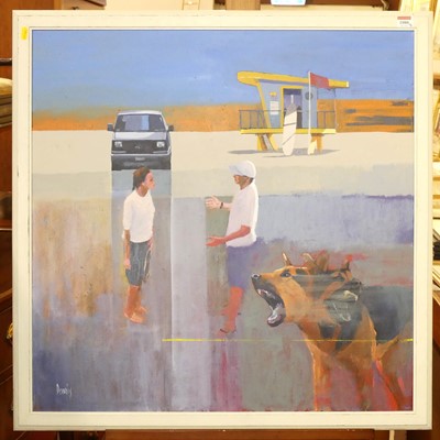 Lot 1080 - Dennis Nash (b.1947) - Opinions, oil on canvas,...