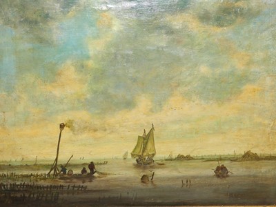 Lot 1088 - Circa 1900 school - Continental harbour,...