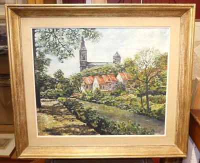 Lot 1091 - Assorted pictures and prints to include river...