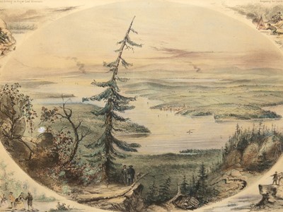 Lot 1117 - A pair of colour topographical engravings;...