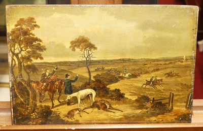 Lot 1118 - A set of four 19th century hare-coursing...