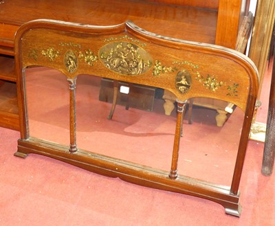 Lot 1141 - An Edwardian mahogany and polychrome painted...