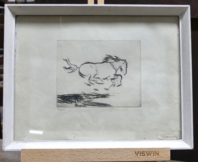 Lot 1123 - Edmund Blampied (1886-1966) - Runaway, etching,...