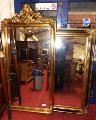 Lot 1139 - A reproduction gilt framed and bevelled...