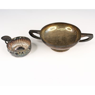 Lot 271 - An Art Deco twin handled porringer, having...