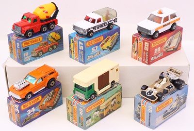 Lot 783 - Matchbox Superfast 1/75 series group of six to...