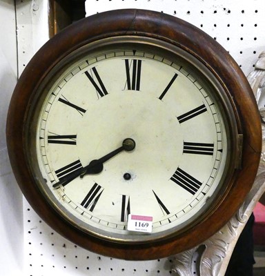 Lot 1169 - A Victorian mahogany circular wall clock with...