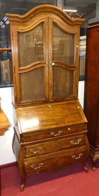 Lot 1176 - A contemporary Dutch style joined oak bureau...