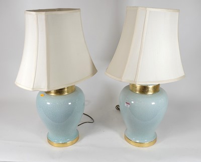 Lot 121 - A pair of contemporary light blue...