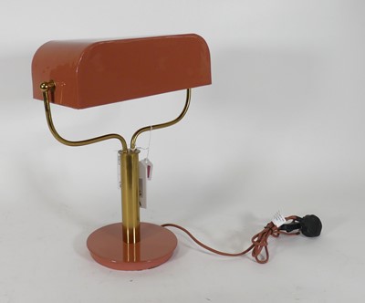 Lot 123 - A contemporary painted metal desk lamp, having...