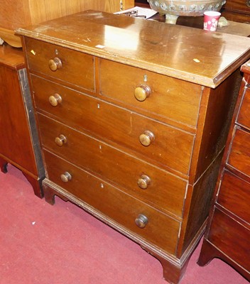 Lot 1207 - A Victorian mahogany square front chest of two...