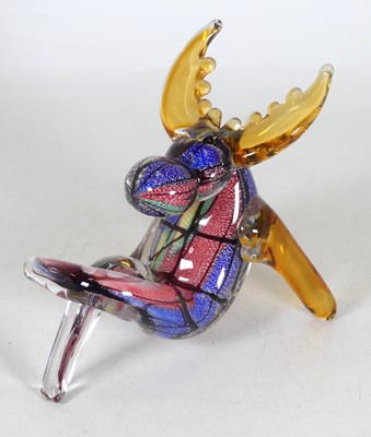 Lot 189 - A contemporary coloured glass figure of a...