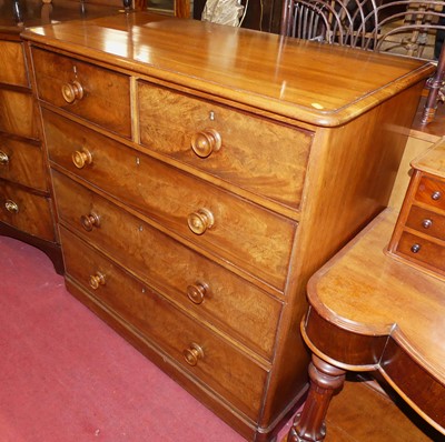 Lot 1212 - A mid-Victorian mahogany and plum-pudding...