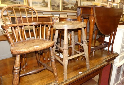 Lot 1222 - A provincial elm and ash child's stickback...