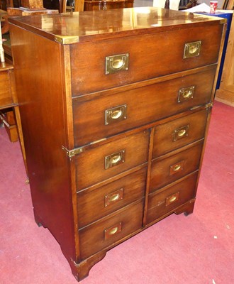 Lot 1236 - A contemporary mahogany and brass bound...