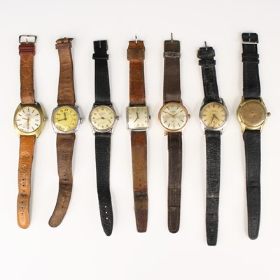 Lot 380 - A gentleman's Dila steel cased wristwatch, the...