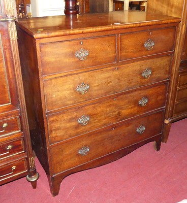 Lot 1260 - A mid-19th century mahogany squarefront chest...
