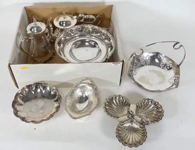 Lot 210 - A collection of silver plated wares, to...