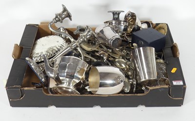 Lot 211 - A collection of silver plated wares, to...