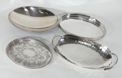 Lot 213 - An Italian silver-plated tray, having rope...