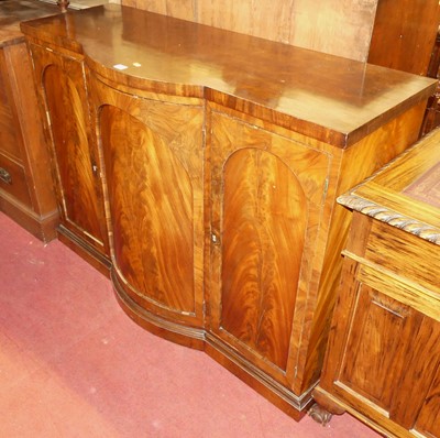 Lot 1271 - A 19th century mahogany and flame-mahogany...
