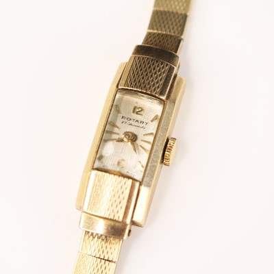 Lot 284 - A Rotary lady's 9ct gold cased bracelet watch,...