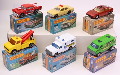 Lot 791 - Matchbox Superfast 75 series group of six to...