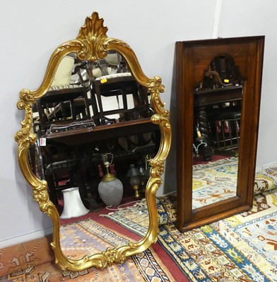 Lot 1289 - A collection of three various wall mirrors, to...