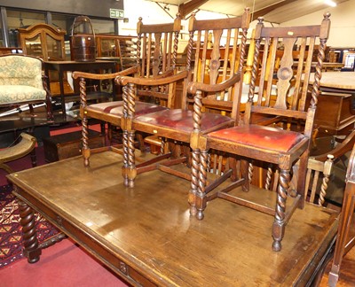 Lot 1294 - An early 20th century Belgian joined oak...