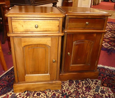 Lot 1296 - A pair of contemporary cherry wood round...