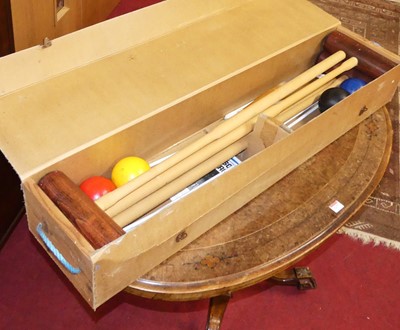 Lot 1280 - A boxed croquet set