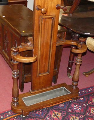 Lot 1299 - A mid-Victorian mahogany mirror inset hall...