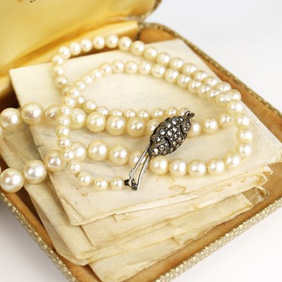 Lot 317 - A Chio of Bond Street cultured pearl single...