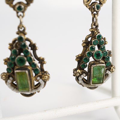 Lot 320 - A pair of early 20th century green hardstone...