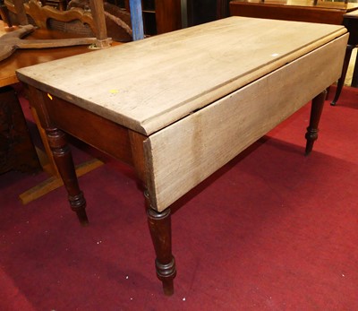 Lot 1314 - A Victorian faded mahogany two-drawer kitchen...